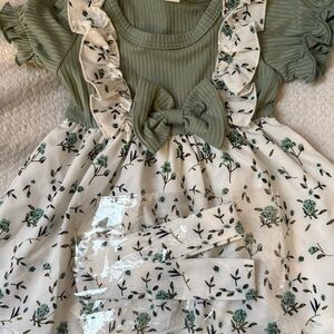 Floral Green Dress